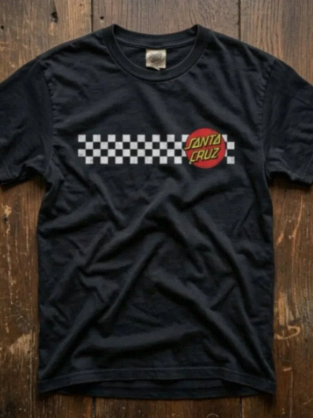 Santa Cruz Checkerboard Logo Skateboard Tee Vintage Streetwear Shirt